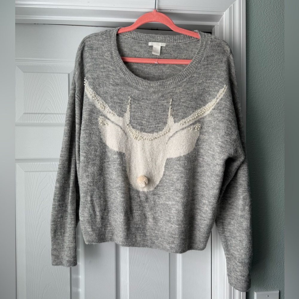 H&M reindeer sweater